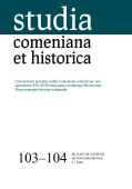 Obálka časopisu Studia Comeniana et historica 103–104